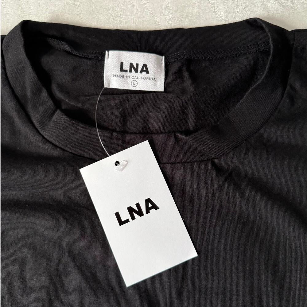 LNA Strong Shoulder Tee in Black Size L - Picture 5 of 8